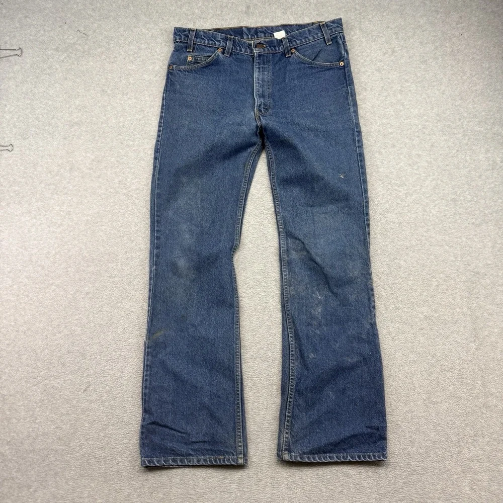 Vintage 90's Levi's 517 Orange Tab Denim Jeans 36x32 Vintage‎ Flare Orange Tab